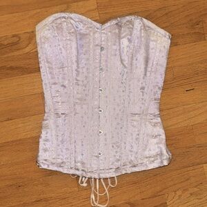 Meschantes Custom Lavender Overbust Boned Corset Top / Waist Trainer - 24"